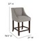 Flash Furniture Carmel Series Grey Fabric/Wood Stool, 24" CH-182020-24-LTGY-F-GG - alternate 4
